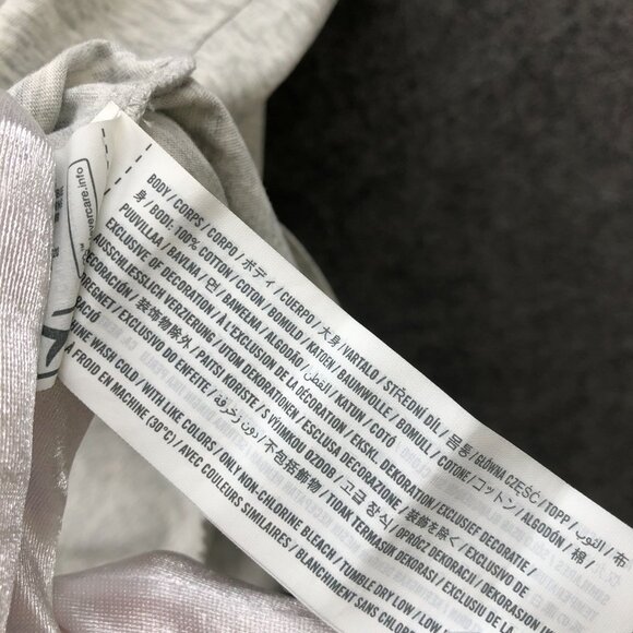 Abercrombie & Fitch Skimming Tee Womens L Short Sleeve Cropped Gray T Shirt - Picture 6 of 8